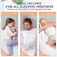 Vista 18 de MZOIMZO Almohadas de cama cómodas de lujo para dormir, tamaño estándar firme, juego de 2, diseño de malla lateral de enfriamiento reforzado