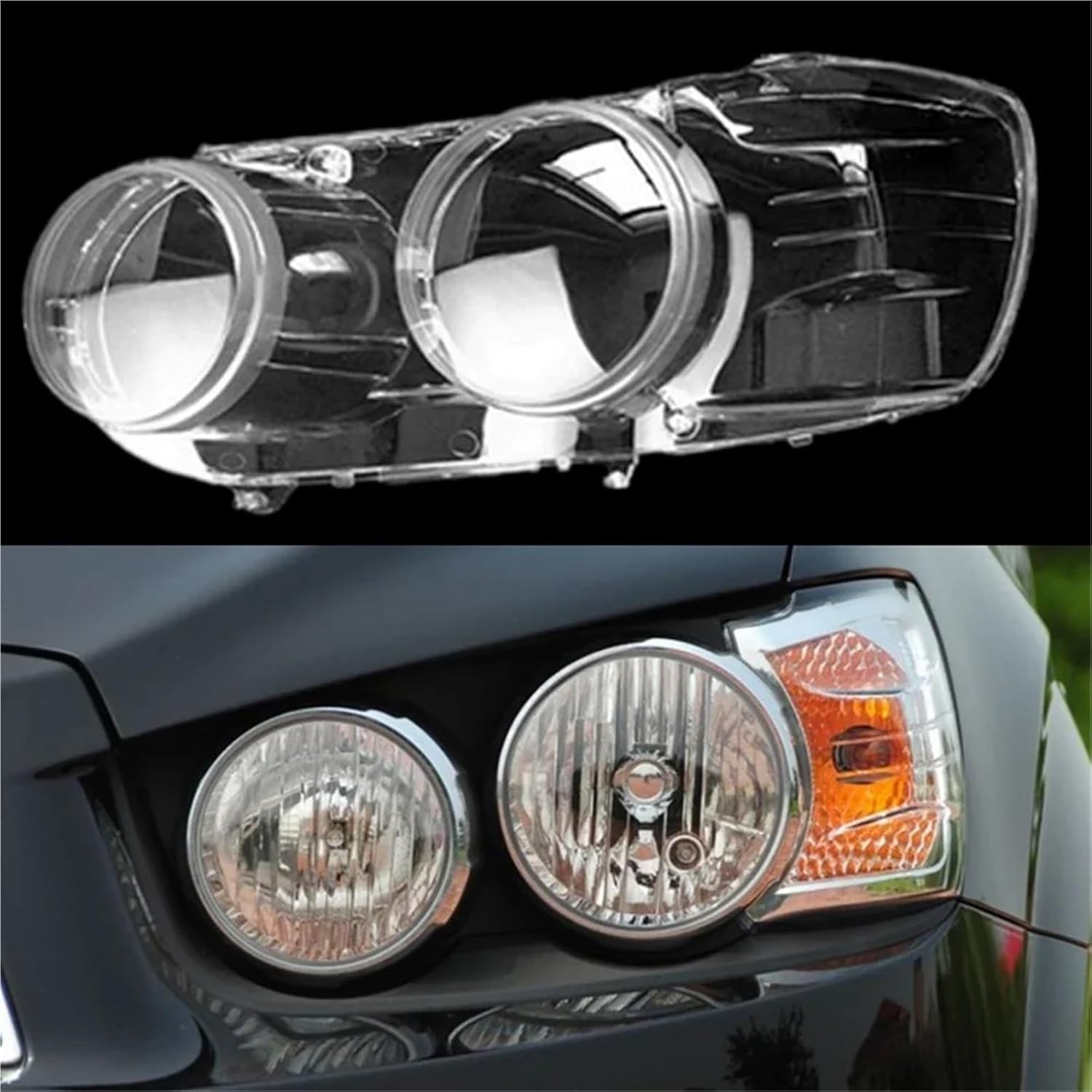 Compatible for Chevrolet for Aveo 2011-2013 Lampshade Headlamp Shell Lampmask Headlight Cover Transparent Shade Lens Plexiglass(Left)