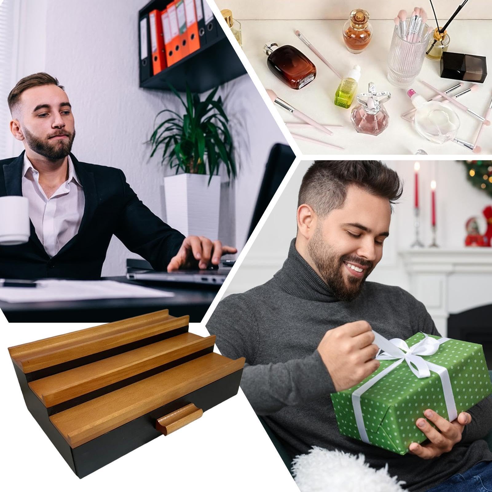 Organizador de perfumes, soporte de pantalla de perfume Estante de soporte | Organizadores del baño y almacenamiento para barba, loción de afeitar, reloje
