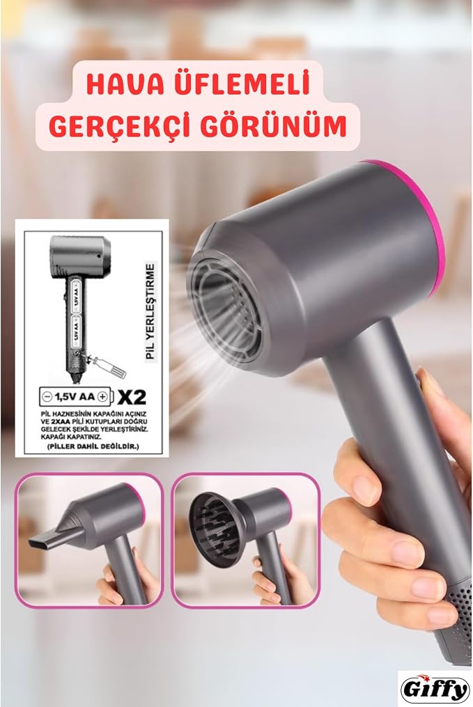 Oyuncak Profesyonel Saç Kurutma Makinesi, İyonik Saç Kurutma Makinesi, Saç Maşası,Difüzörlü Saç Kurutma Makinesi, Masaj Tarağı, Aile ve Kuaför Salonları