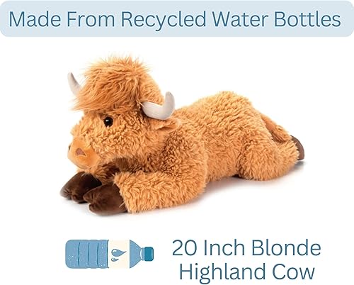 Miniatura 3 de The Petting Zoo Floppy - Peluche de vaca de las tierras altas, regalos para niños, animales salvajes de la vida silvestre Onez, juguete de peluche