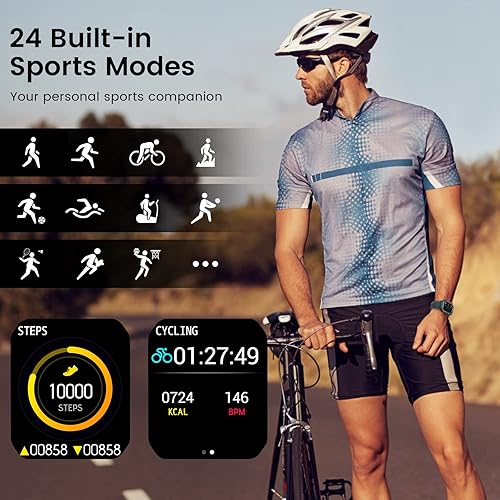 Miniatura 6 de ZUKYFIT Smart WatchCall ReceiveDial Rugged Smartwatch with 247 Heart Rate Sleep Monitor 5ATM Android Smart Watch for iPhone Compatible Tactical