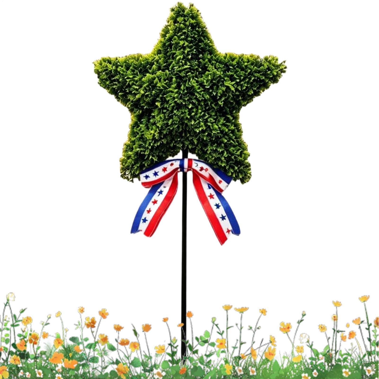 Clôtures patriotiques en étoile pour résoudre le manque de décorations festives de jardin