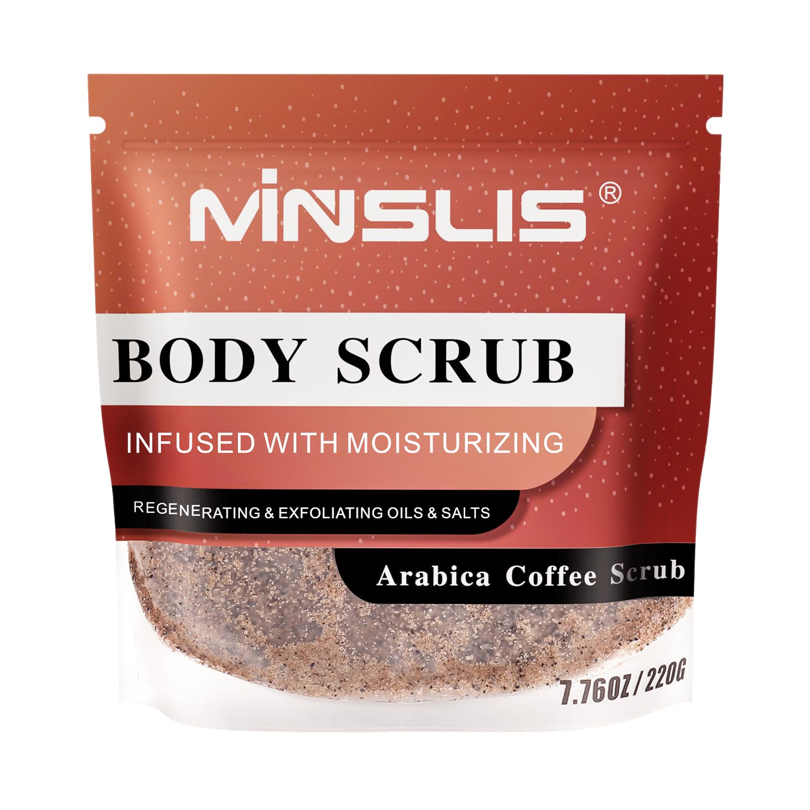 MINSLIS Body Arabica Coffee Scrub with Citrus Aurantium Dulcis (Orange