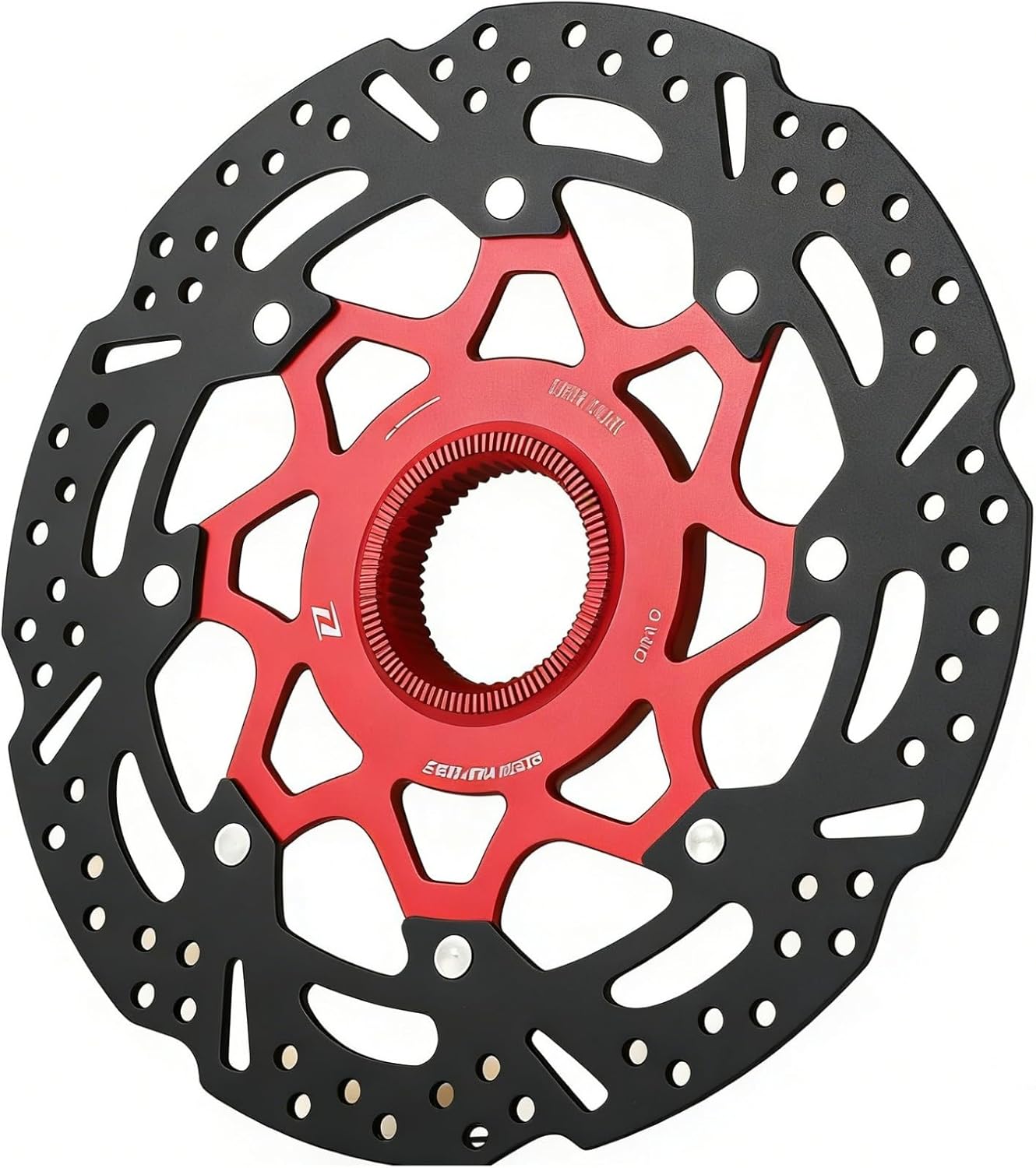 Bicycle Carbon Ceramic Brake Discs, 180mm Lightweight Heat-Resistant Sturdy Brake Rotors for Road & Mountain Bikes(6 holes-180-pink)