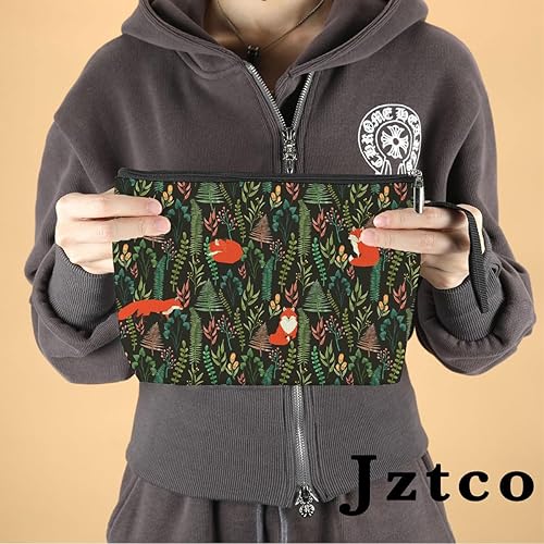 Miniatura 4 de Jztco Coloful - Bolsa de viaje de animales florales para mujeres y niñas, bolsas de bibliotecario para organización, bolsa de aseo portátil, bolsa