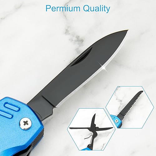 Miniatura 4 de Cuchillo multiherramienta, cuchillo de bolsillo 16 en 1, cuchillo multiherramienta hecho a mano, regalo de cumpleaños de Navidad para hombres,