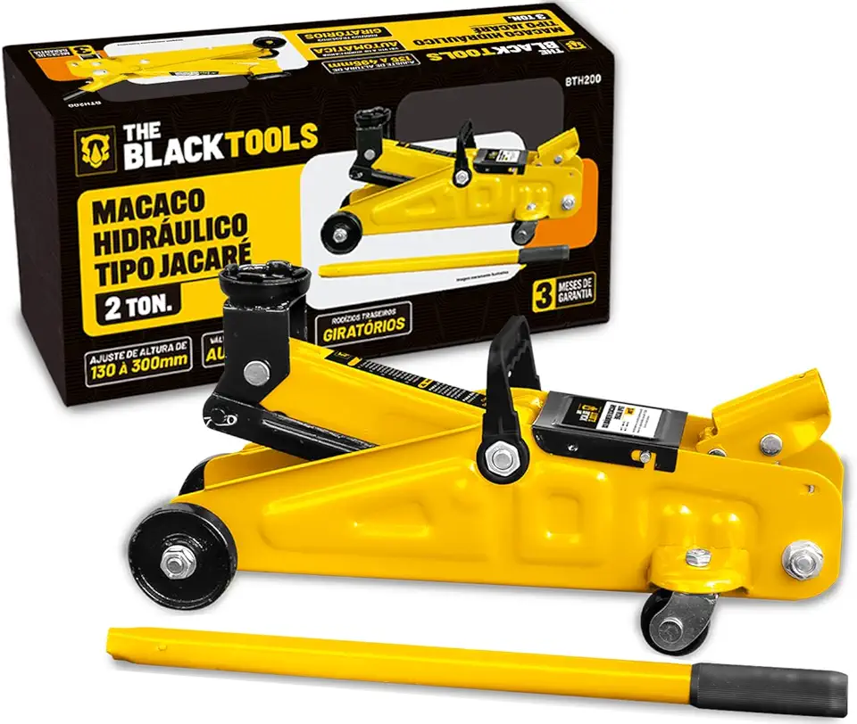 Macaco Jacaré Hidraulico 2t Jacarézinho Mecânico Bth200 The Black Tools