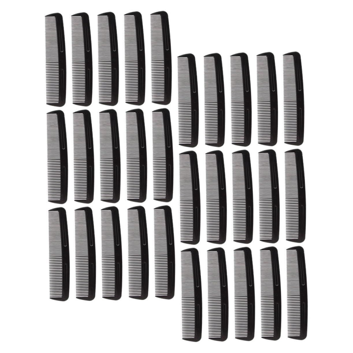 Ipetboom Peines de Bolsillo Diseño de Doble Dentado Negros de Plástico 200 para Peinar el Cabello, Viaje y Uso Exterior, Hombres y Mujeres