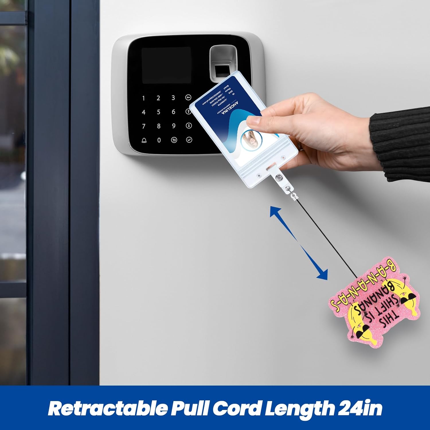 This Shift is Bananas Funny Badge Reel, Cute Retractable ID Card Badge Holder, Name Tag Work Badge Clip for RN LPN CNA MA ER Night Shift Nurse Nursing Student Doctor, Nurse Gifts, Teacher Gifts - Image 6