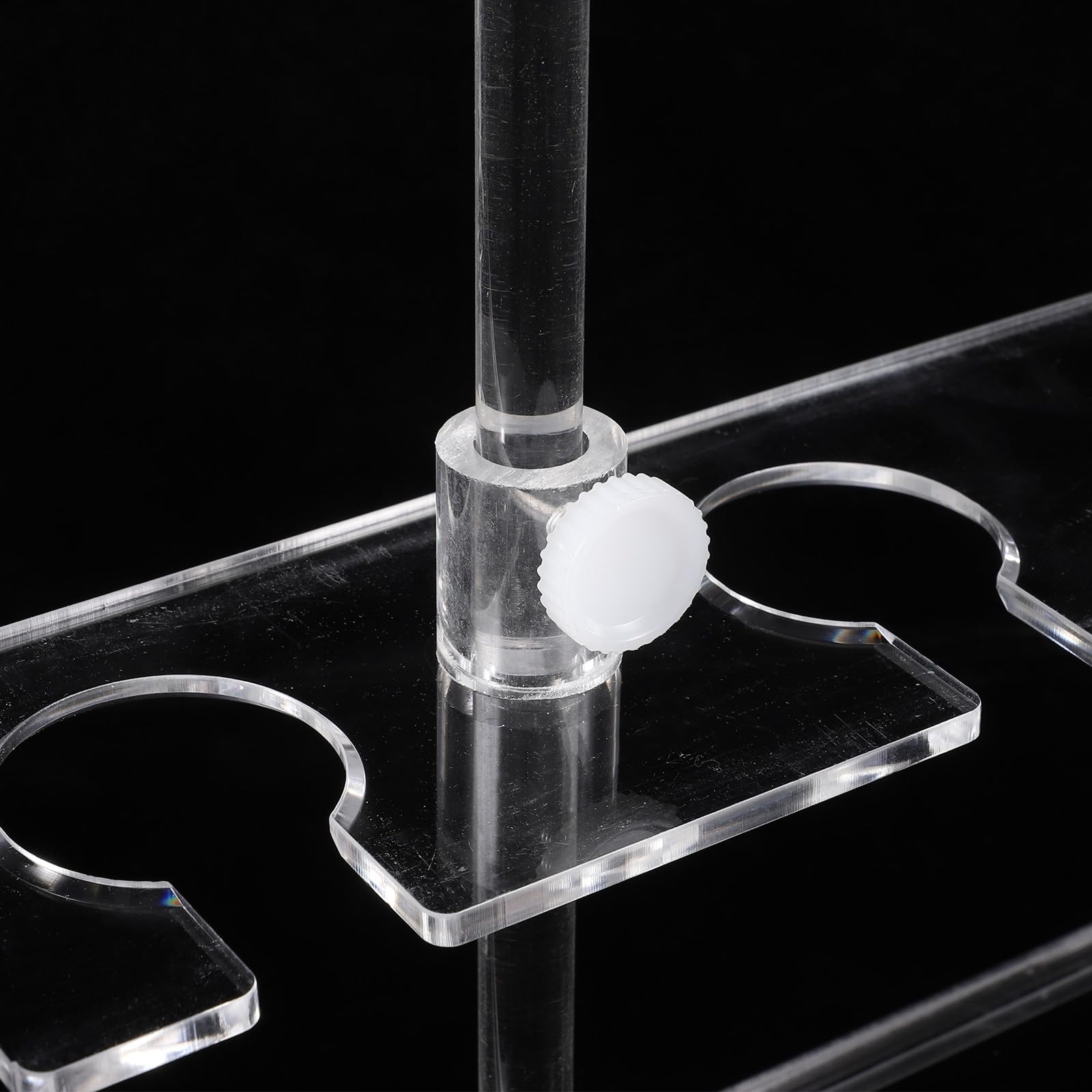 KOMBIUDA Acryl Trichterständer Labor 4 Fach Halter für Scheiteltrichter 250 ml Chemie Zubehör für Schullabor