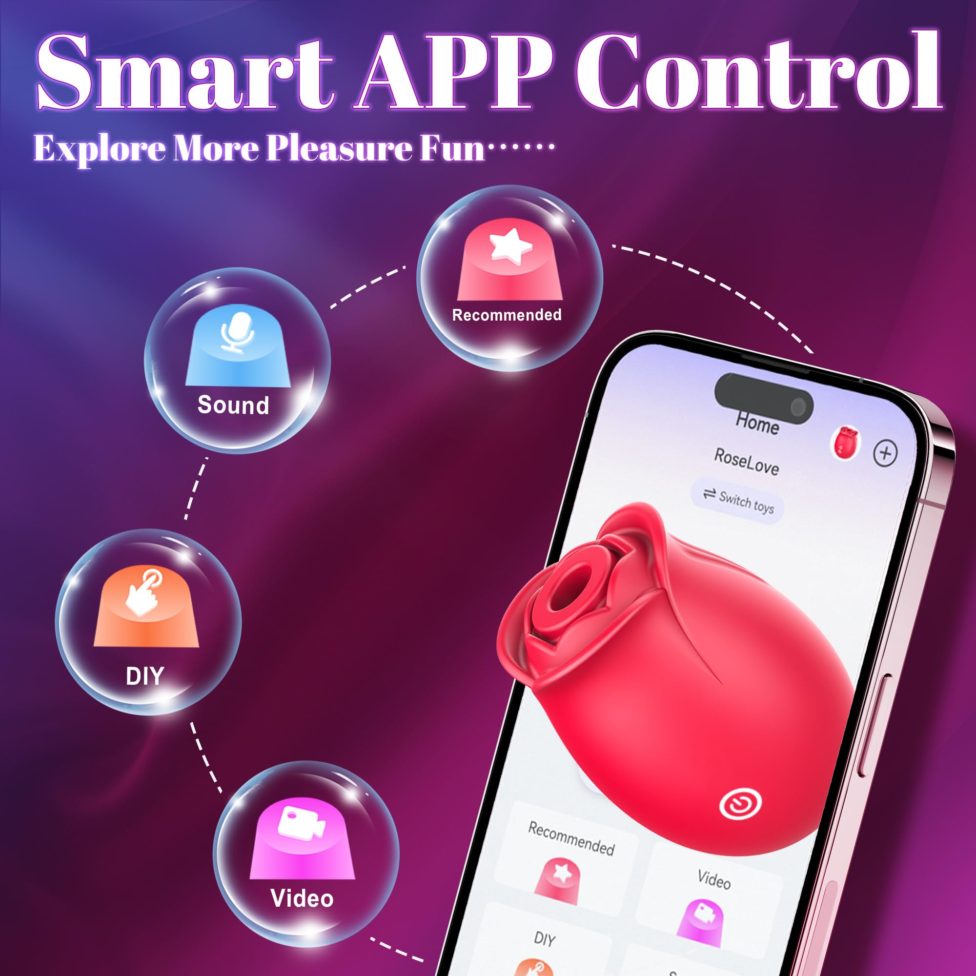 Rose Sex Toy Dildo Vibrator - Rose Toy Adult Toys Sucking Vibrator Nipple Sucker (): All-