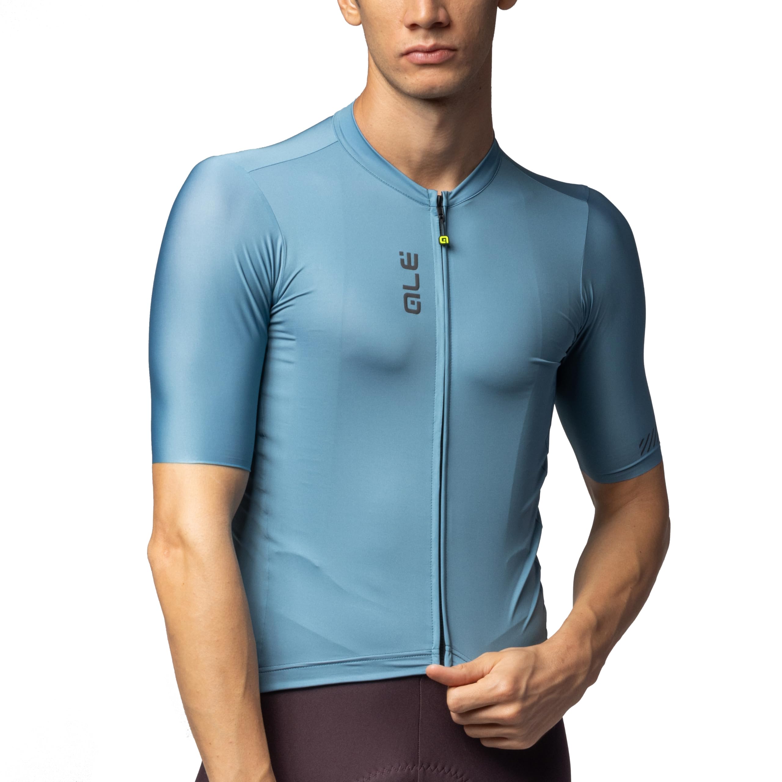 Alé Cycling Men's Pragma Colour Block Short Sleeve Cycling Jersey, Eucalyptus, S