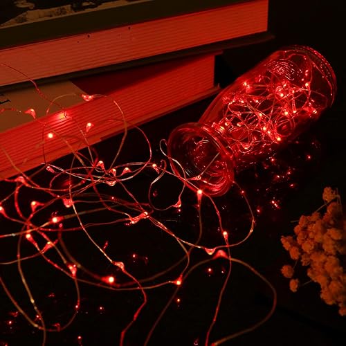 Miniatura 6 de Mikasol - Guirnalda de luces de pilas, 1 paquete de cadena de luces LED que funcionan con 3 pilas AAA, de alambre de cobre, luces para decoración de