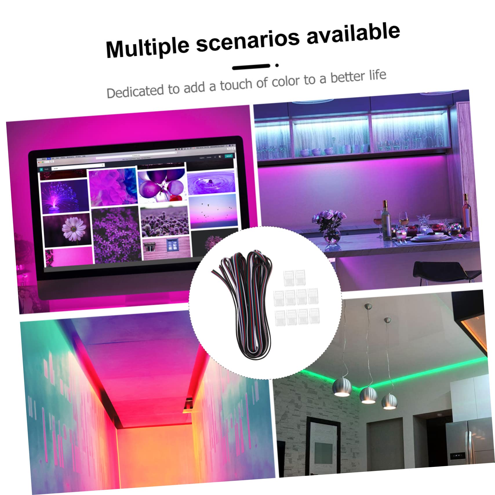 Tofficu 3 Sätze Led Streifen Verbinder Lötfreier Für Rgbw Led Lichtleisten Transparente Und Flexible Verbindung Für Einfache Montage 10 Stück * 3
