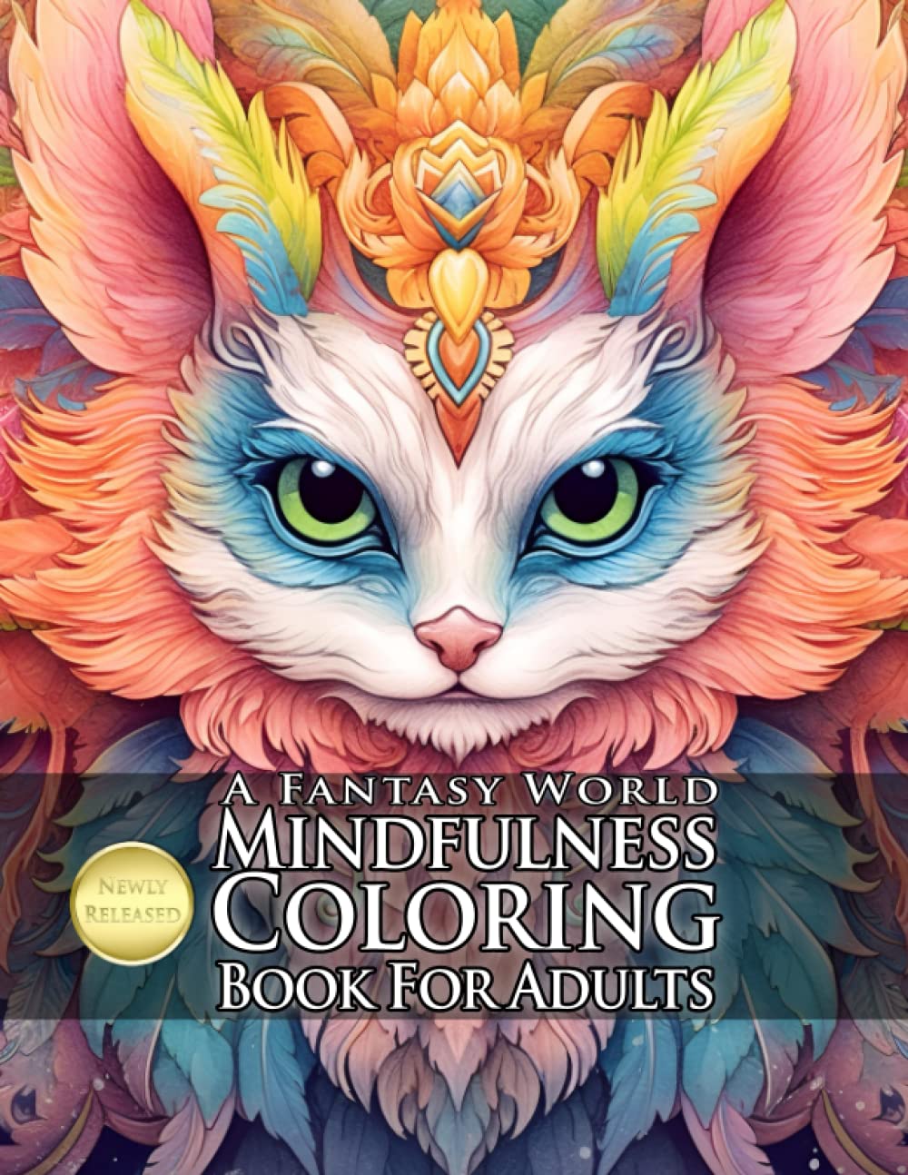 A Fantasy World Mindfulness Coloring Book For Adults: Zen Adult Coloring Book For Mindful People With Stress Relieving Designs Animals, Mandalas, for ... Relaxation, Meditation for Men and Women