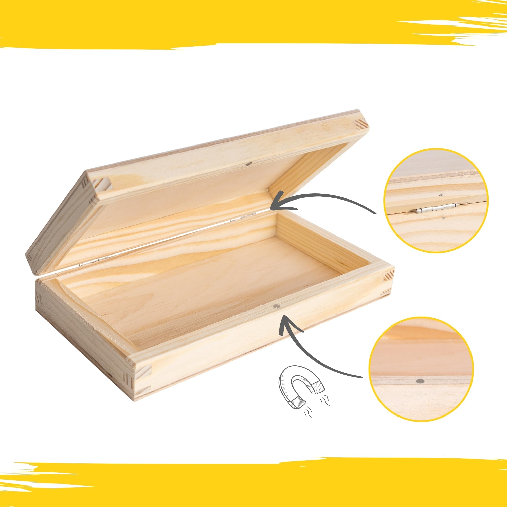 8 Mini Scrigni Del Tesoro In Legno - Scatoline Fai Da Te Con Adesivi Diamantati Per Giochi Pirati - Foto 3