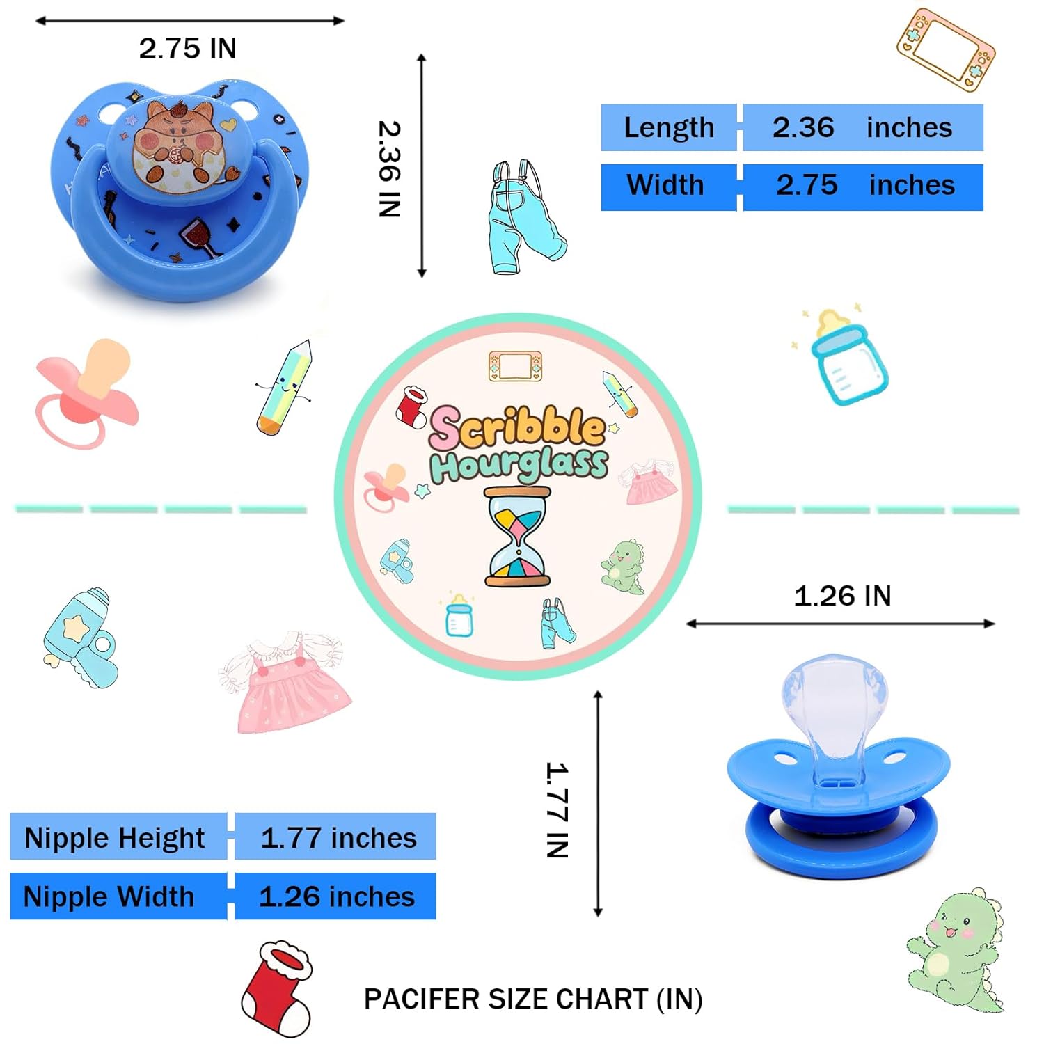 Big Shield Adult Pacifiers for Sleep: Pacifier for Adult with Paci Clips - Image 5