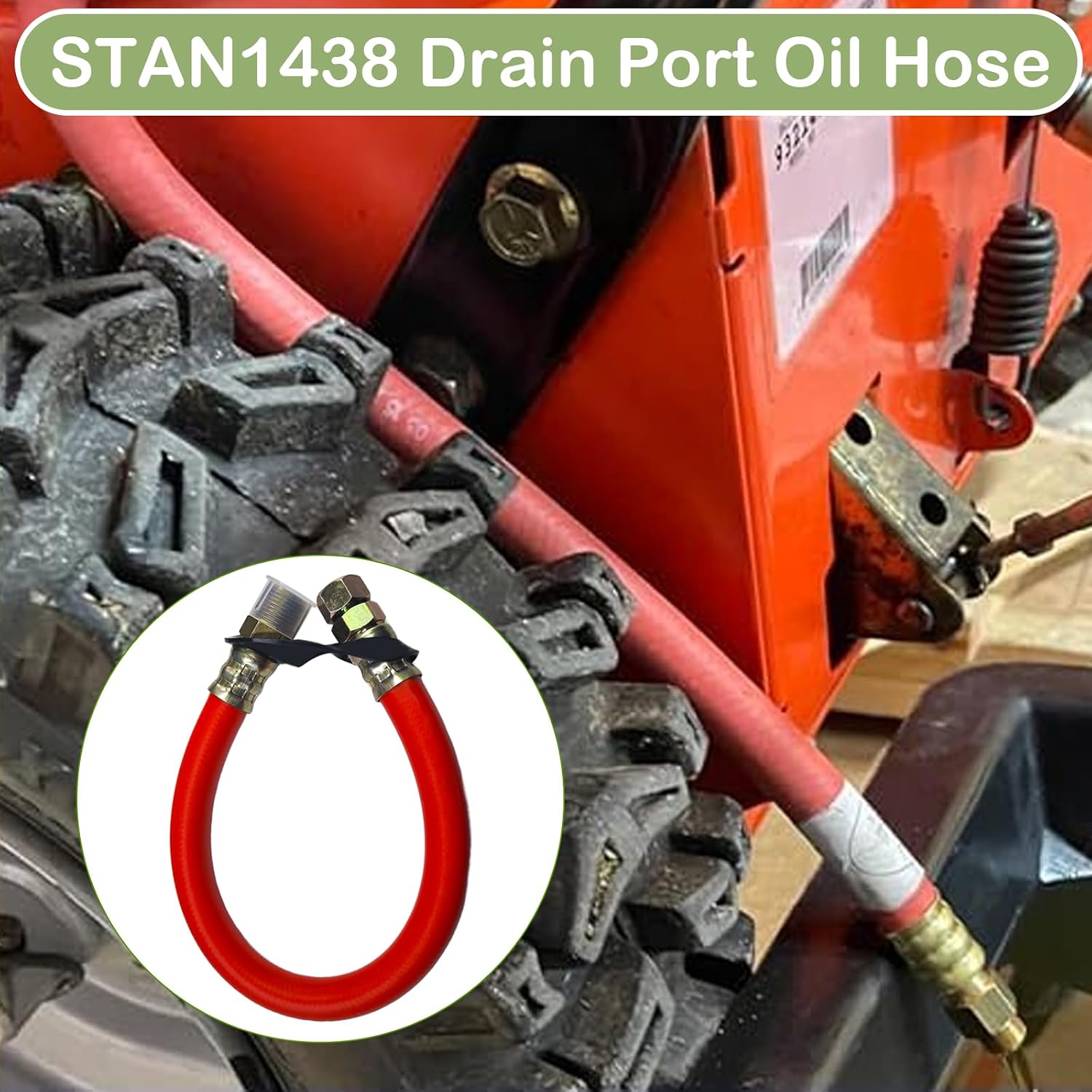 Fit for STAN1438 3/8 Inch Oil Drain Hose Replacement for B-ri & S-tra Tecumseh,Kohler Engines with 3/8 Inch Drain Port Size