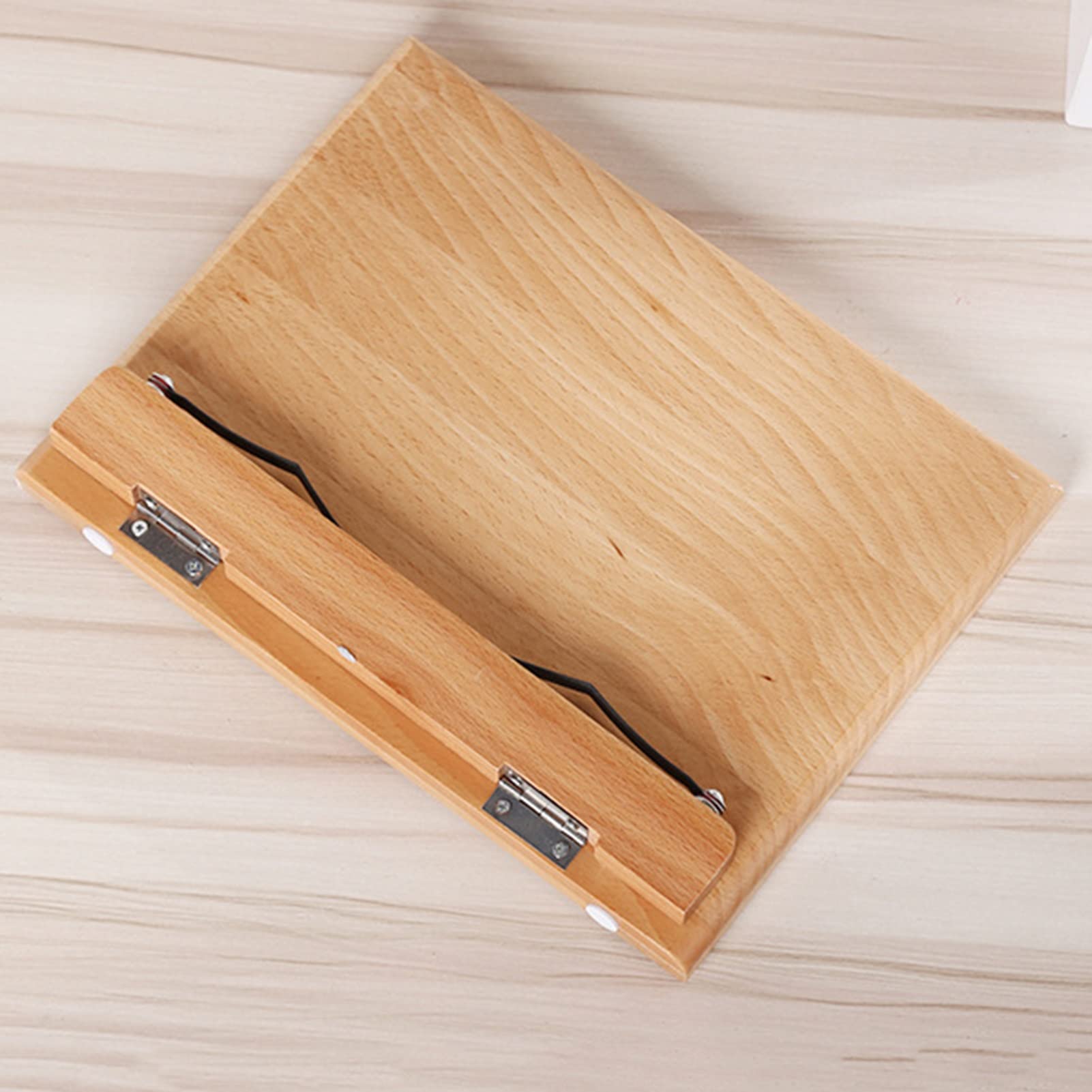 Adjustable Wooden Book Stand - Desktop Reading Holder For Books, Table – More Angle - View #7