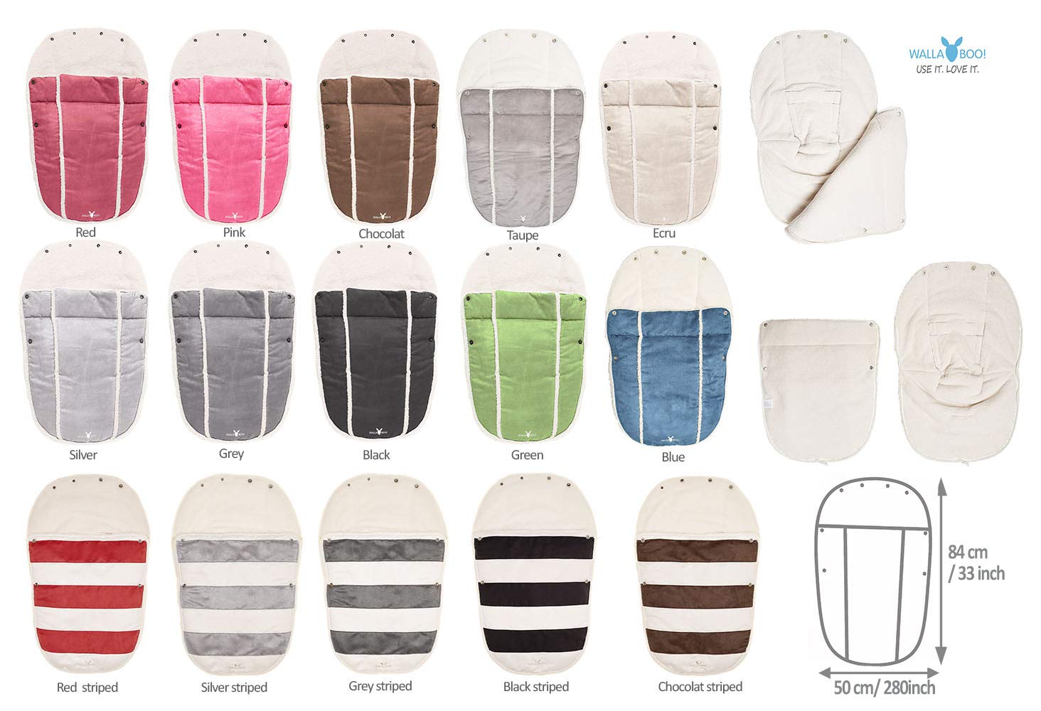 Wallaboo Footmuff Soft Suede And Fleece Lining Recycled Polyester