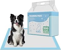 DUMOS 100 Count 22x22 Puppy Training Pads for Dogs & Cats - Super Absorbent Leakproof Quick-Dry Disposable Pee Pads