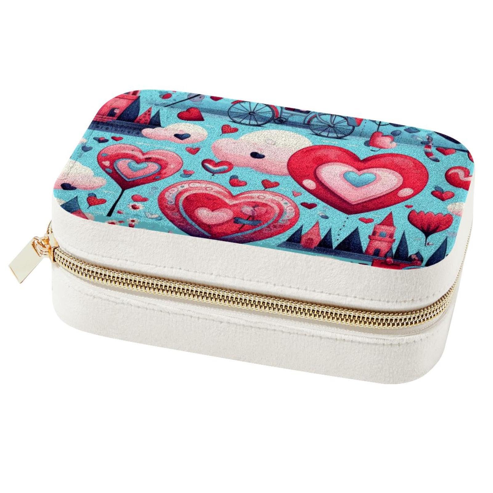 Boîte à bijoux de voyage en velours haut de gamme, écrin de rangement portable et modulable