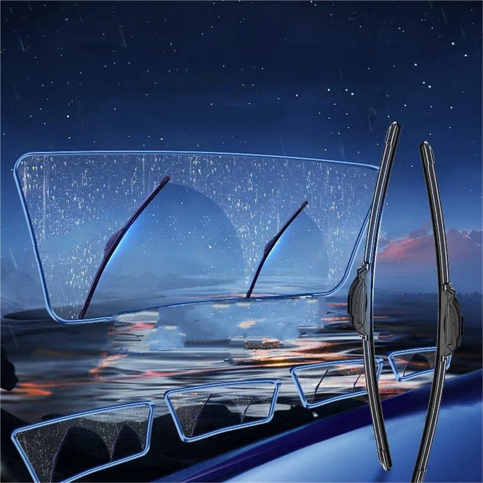 Limpiaparabrisas De Coche Compatible Con Subaru Para Forester Para MK2 2002 2003 2004 Limpiaparabrisas De Coche Para Tipo U Goma Suave Sin Hueso HD Silencioso 21"+19"
