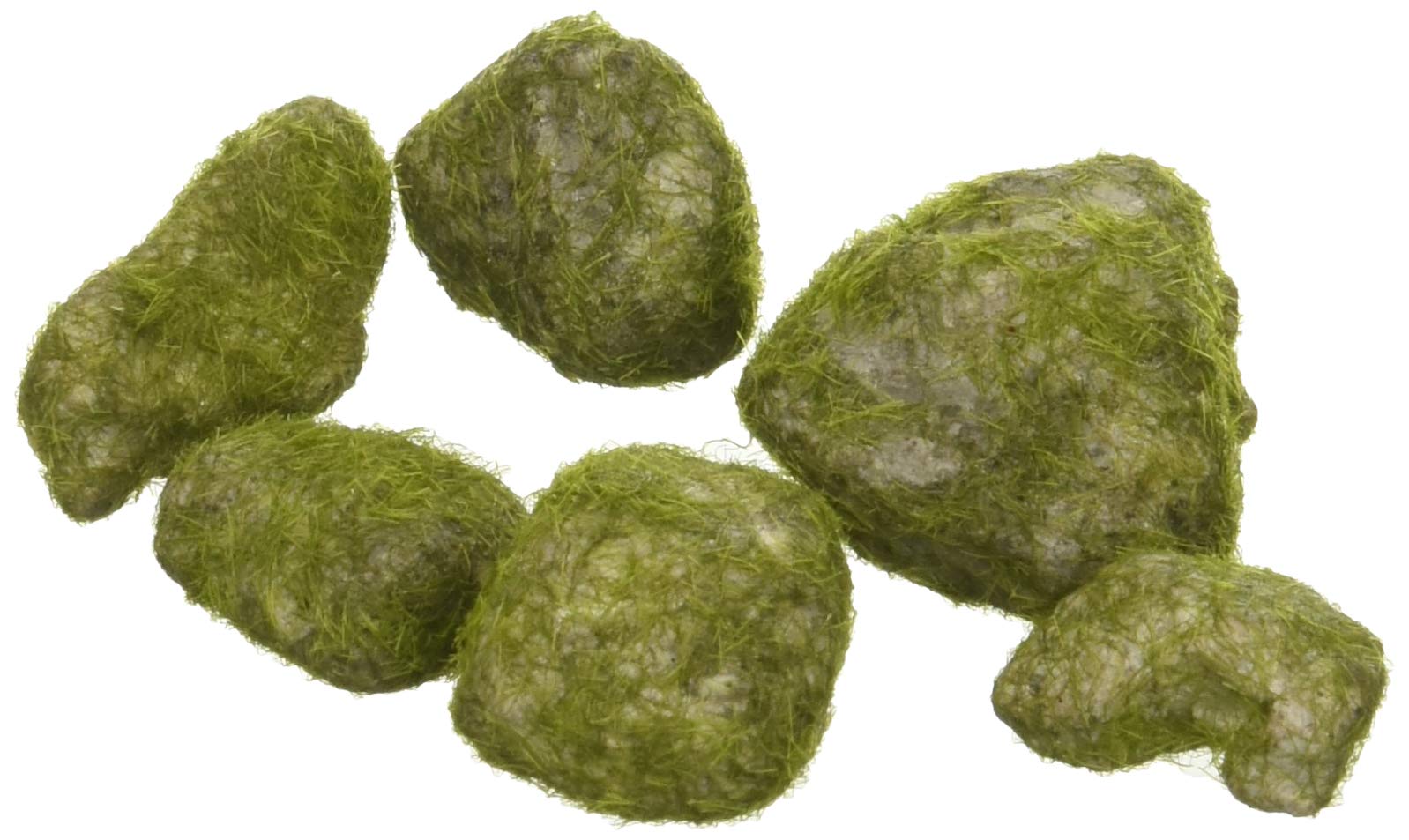 Darice CIC-13910GREY-GR Floral Faux Stones with Flocked Moss, Multicolor