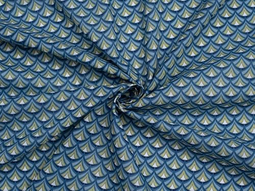 Minerva Teal Printed Polycotton Fabric for Dressmaking - 110cm Wide - per metre