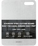 Titanium Cutting Board, Stainless Steel Cutting Board for Kitchen, Double-Sided Metal Chopping Board with Hanging Hole for Meat, Vegetables, Fruit and Food Prep