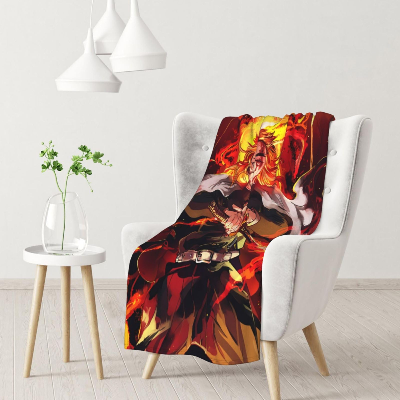 鬼滅の刃フランネル毛布 煉獄杏寿郎柄