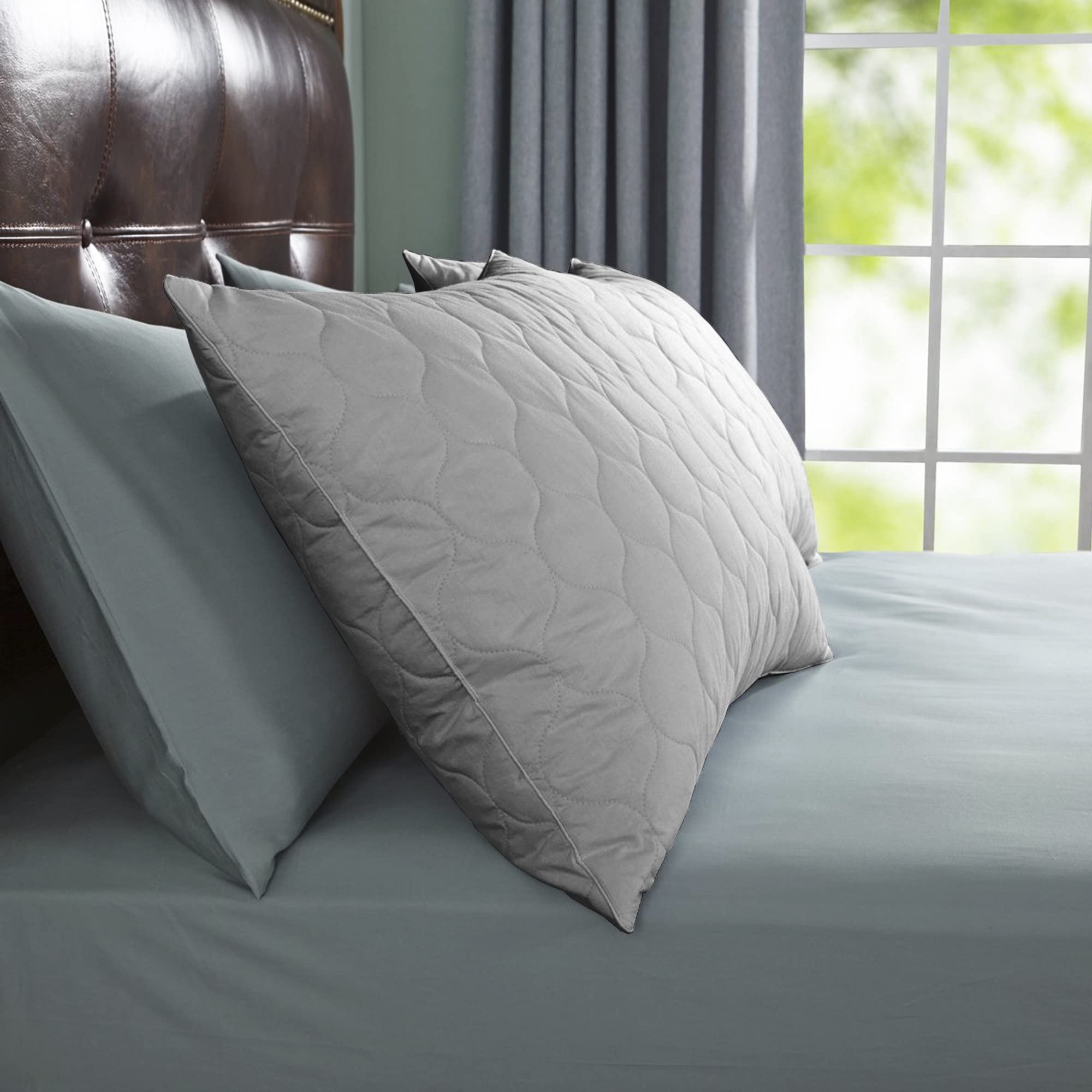 LA VERNE Virgin Microfibre Blown Technology Filled Luxurious Anti Bacterial Cloth Sleeping Pillow Pack of 2 (27X16 Inch)(Grey) (B0C1Z4R8T1) Amazon Price History, Amazon Price Tracker