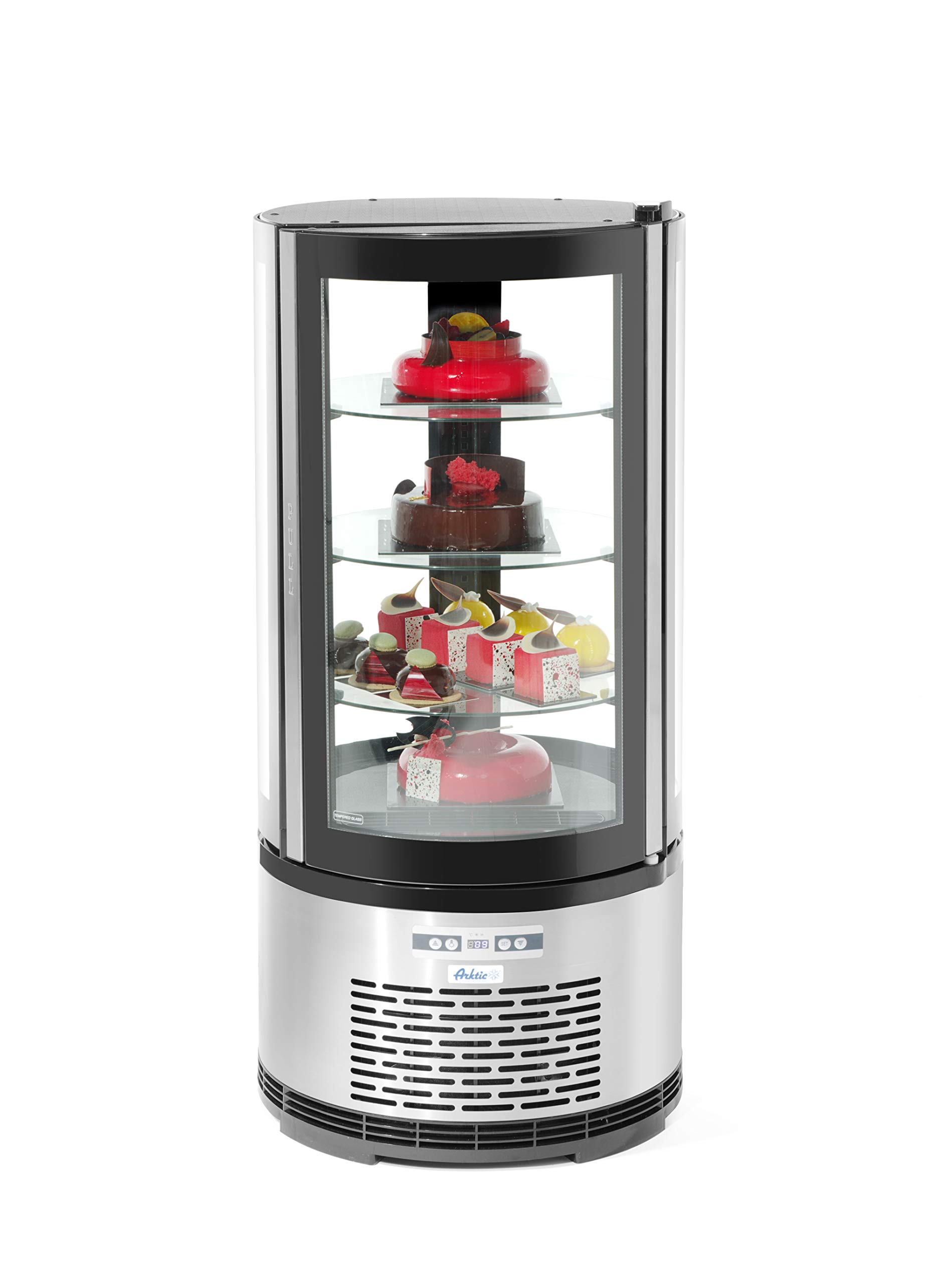 HENDI Expositor redondo para repostería (100 litros) - 100 L - 230V / 210W - 2/6˚C - ø480x(H)1030 mm