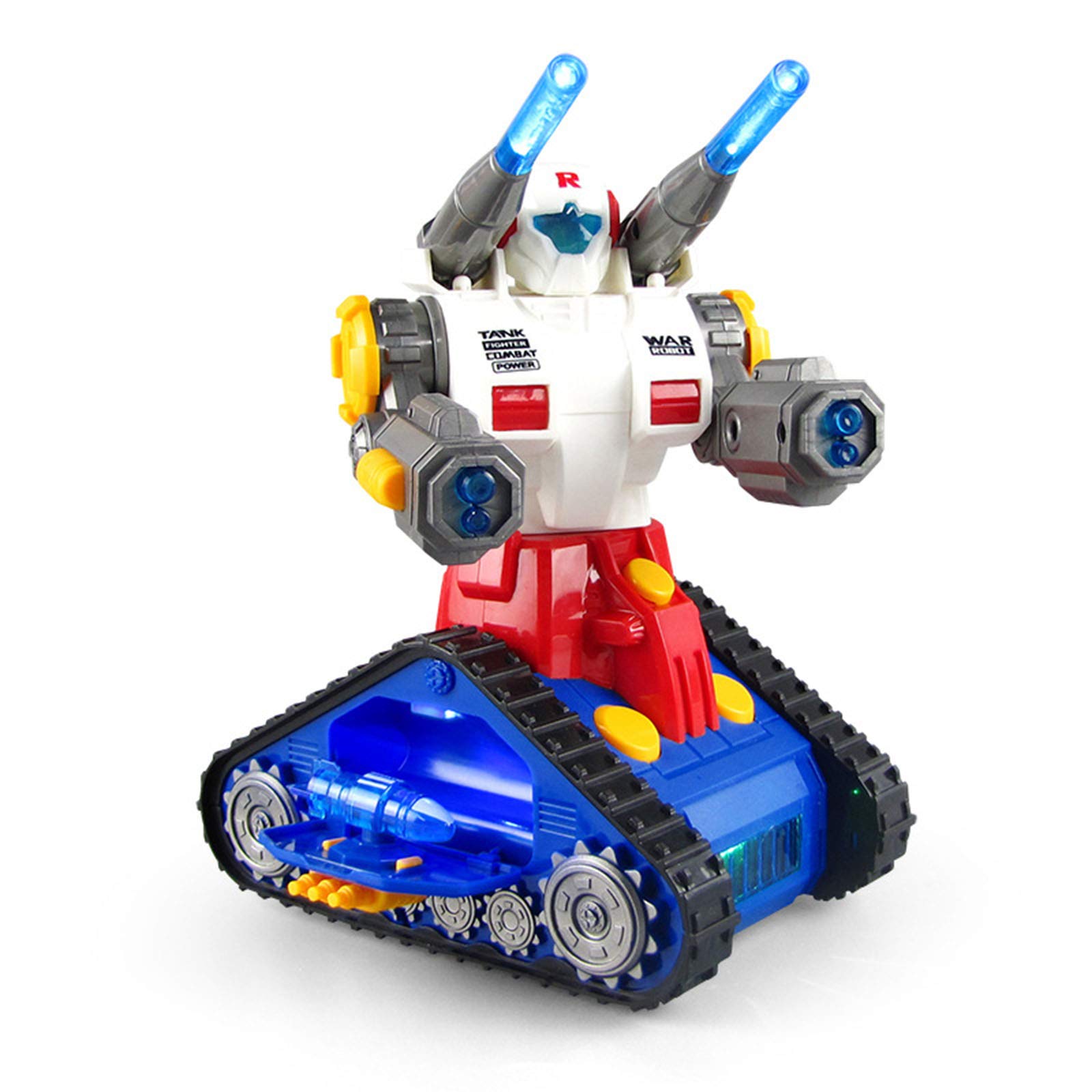 Shhjjyp Electric Cartoon Music Lights Robots Model Robot Universal Walking Tank Robot Kids Childrens Toy - for Girls Boys Birthday Gift