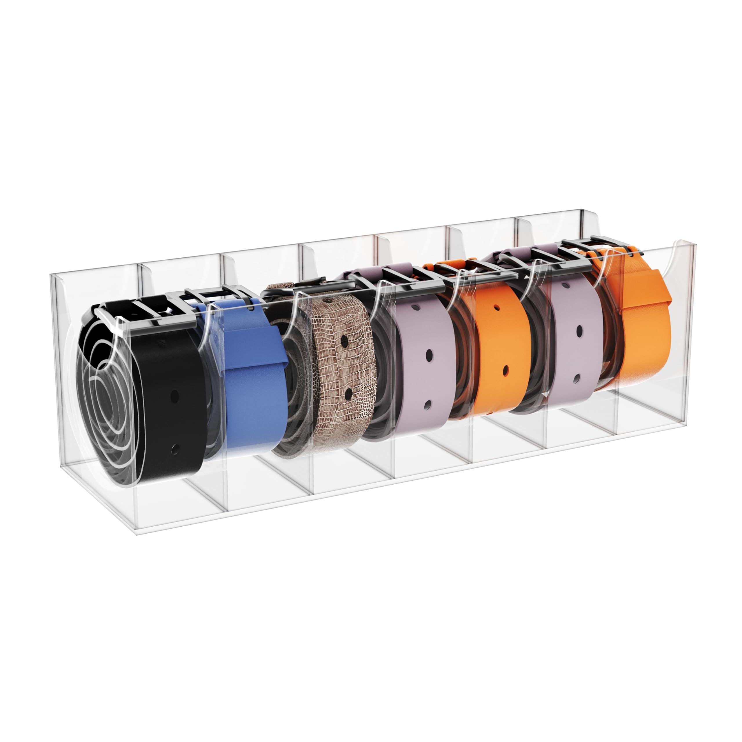 Organisateur de ceinture transparent anti-encombrement boîte acrylique à suspendre