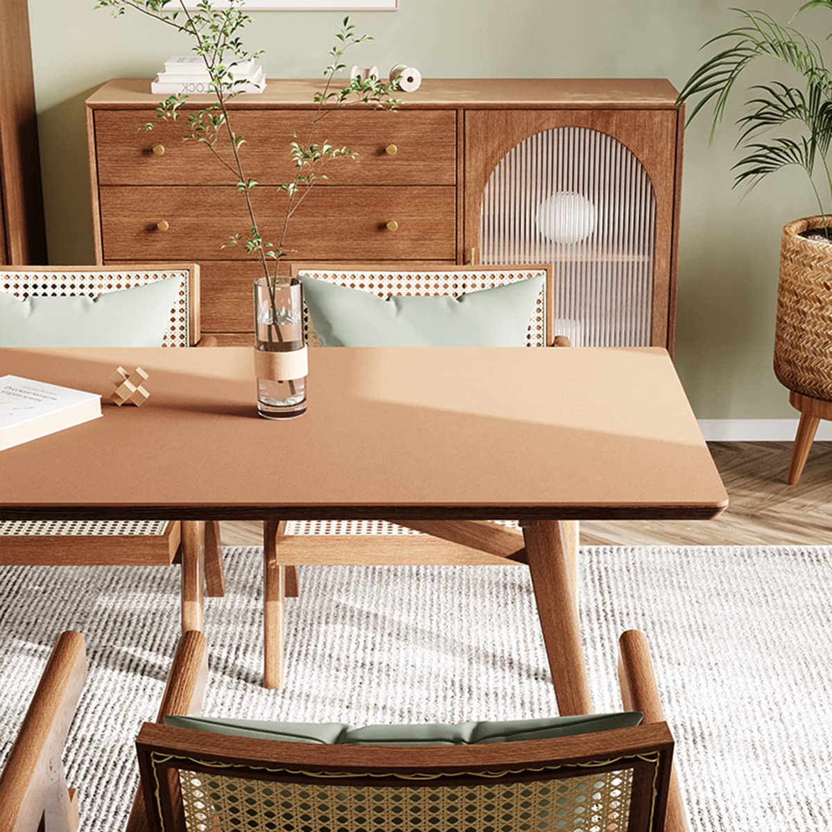 Tappetino da tavolo PU Sottomano per Scrivania Impermeabile 40x80cm Spessore 2mm Albicocca
