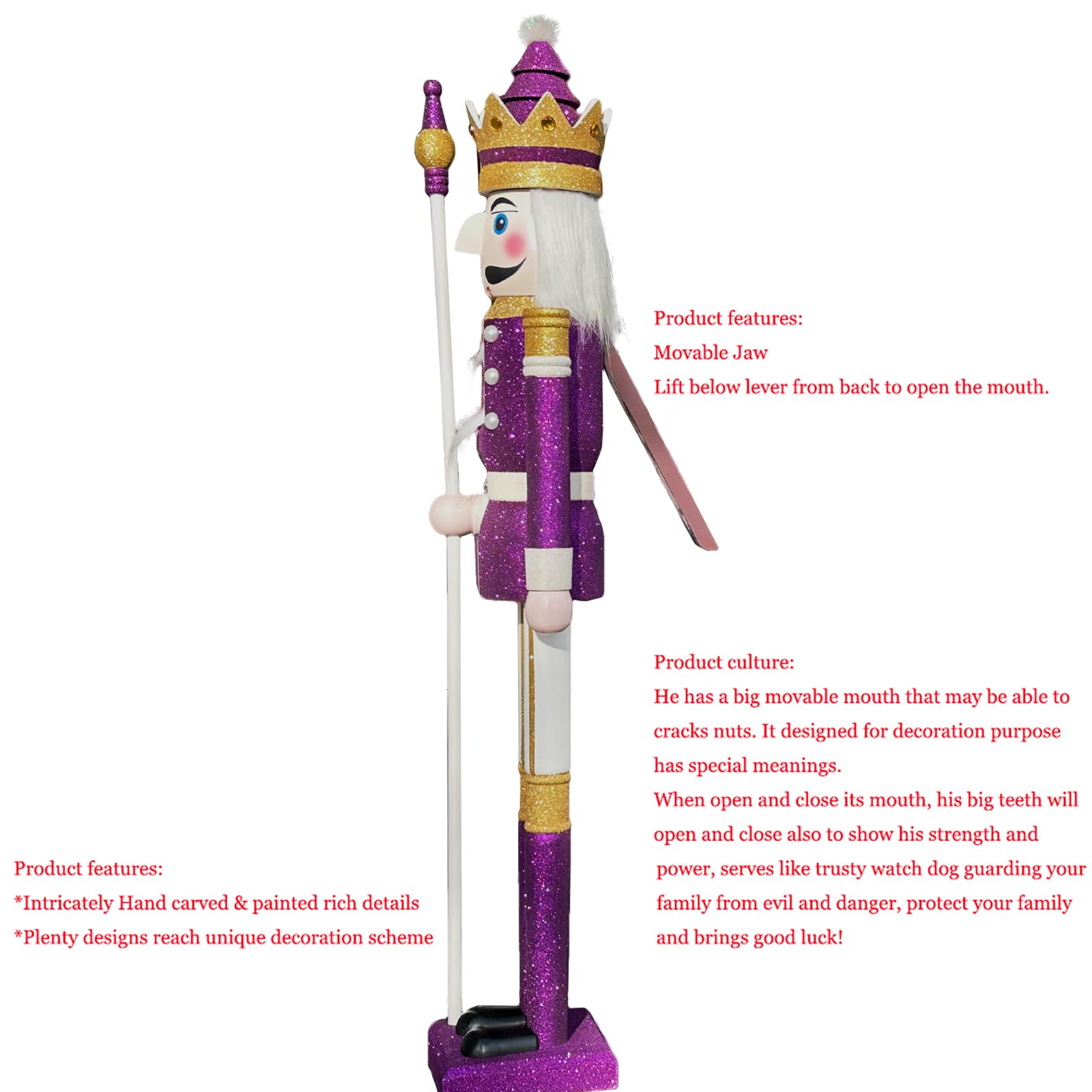 CDL 150cm Riesen Nussknacker Figur König Ornament/Puppe/Figuren/Events/Ladenfenster/Hochzeitsparty/Zuhause & kommerzielle Dekoration
