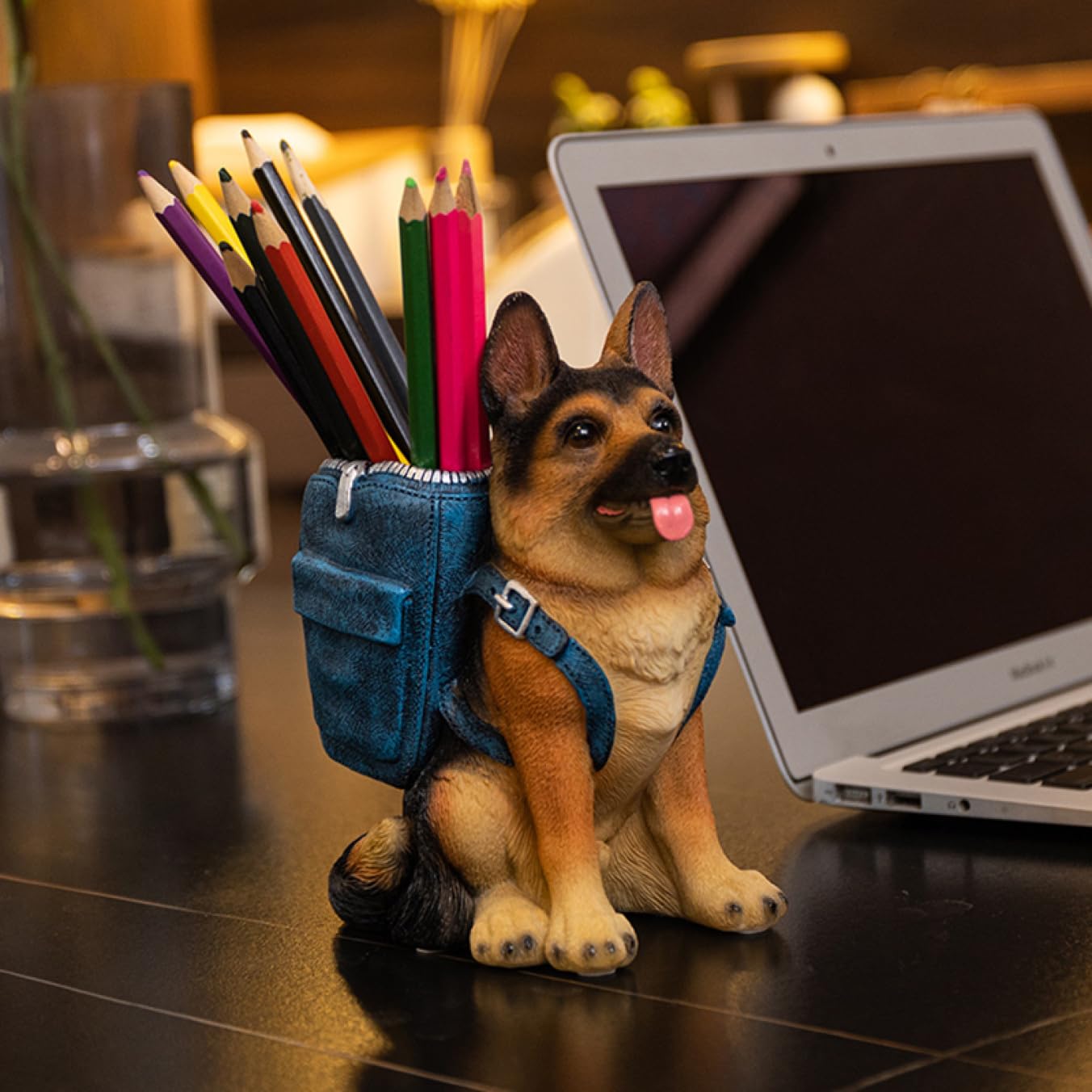 Amazon.co.jp: 犬 ペンスタンド 筆立て F ペン立て ドッグ 可愛い 置物