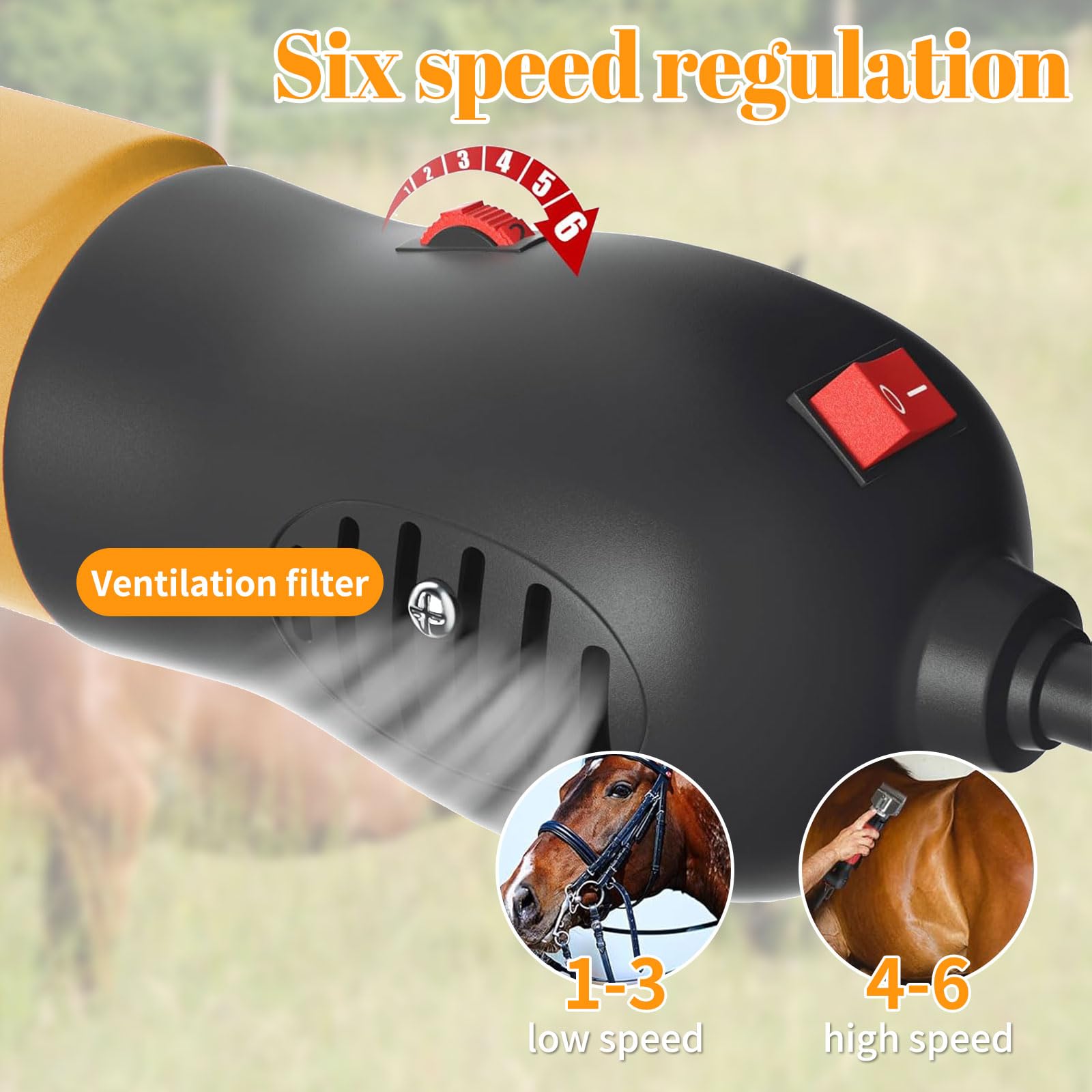 Cortapelos eléctrico para caballos para ganado, cortadora eléctrica resistente de 690 W, tijeras profesionales de ovejas para animales, recortadora de aseo de mascotas para caballo, ovejas,