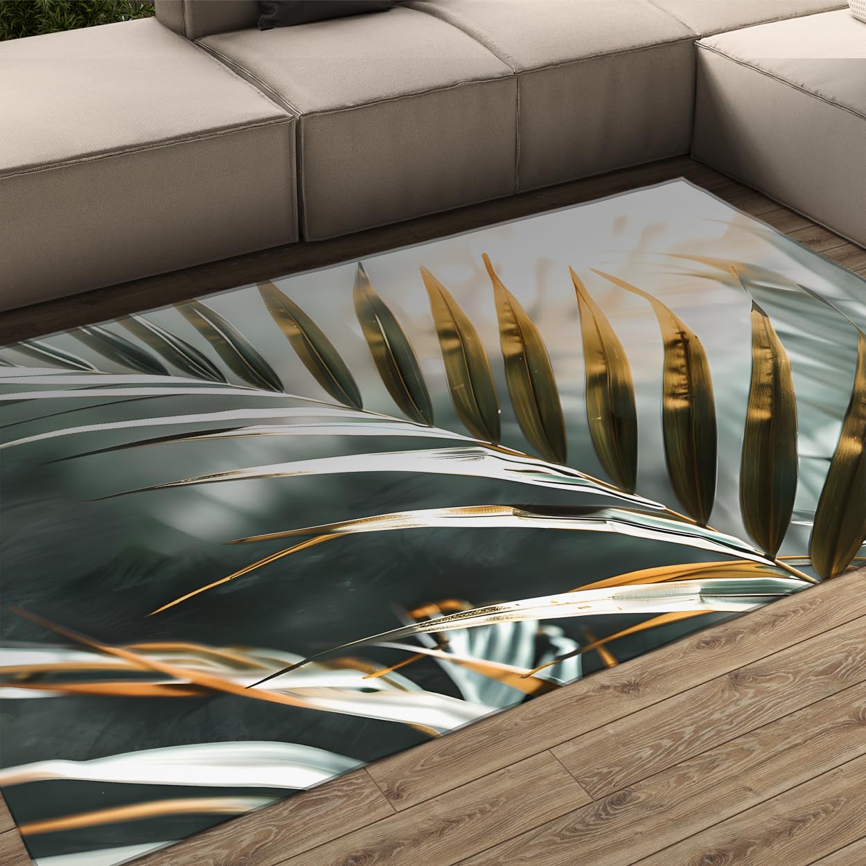 Tapis de cuisine moderne lavable feuilles de palmier 60x90