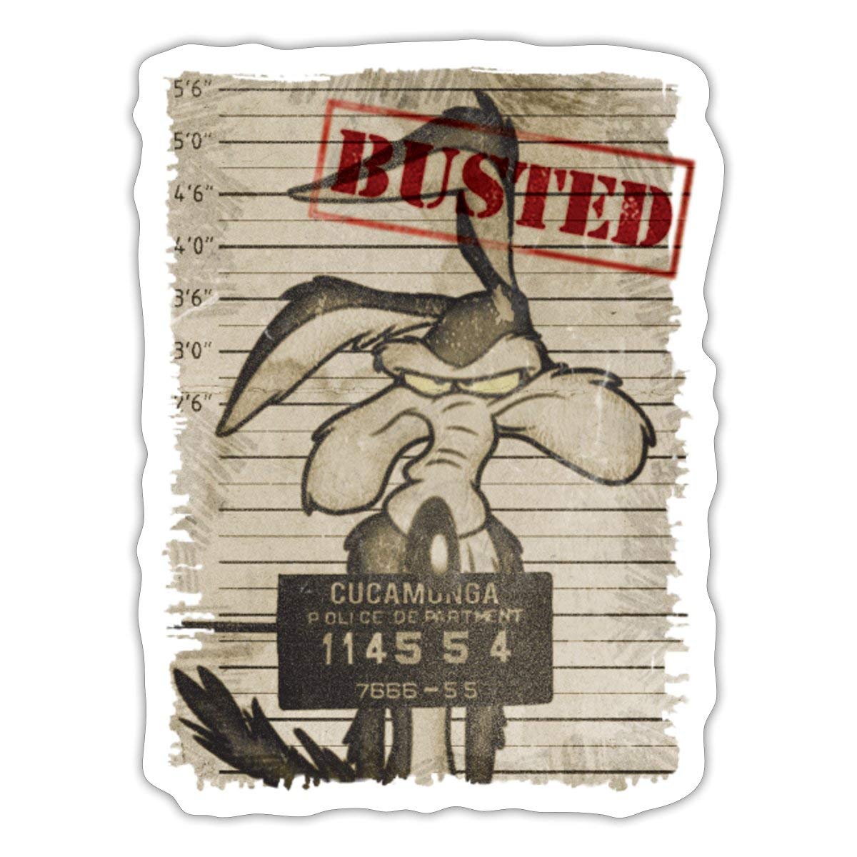 Spreadshirt Looney Tunes Wile E. Coyote Busted Sticker, 10 x 10 cm, White Matte