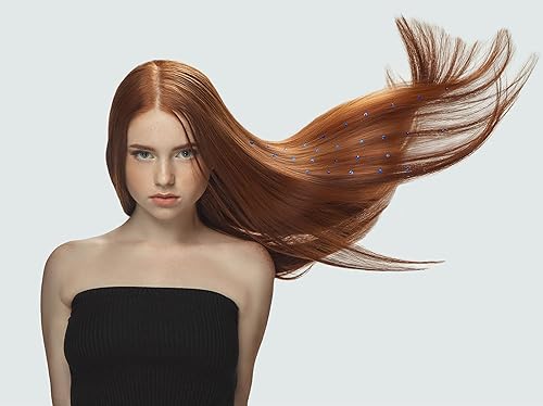 Miniatura 5 de blinger Glimmer - Paquete de recambio  5 discos  75 cristales de vidrio cortados con precisión  Gemas deslumbrantes para el cabello  Adhesivo seguro