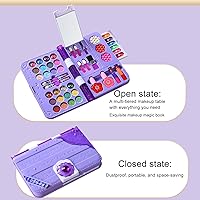 Vista 8 de Kids Makeup Set, Educational Washable Cosmetic Toy for Children and Teens, Princess Make Up Kit for Birthday, Costume Party, Holiday, School Plays