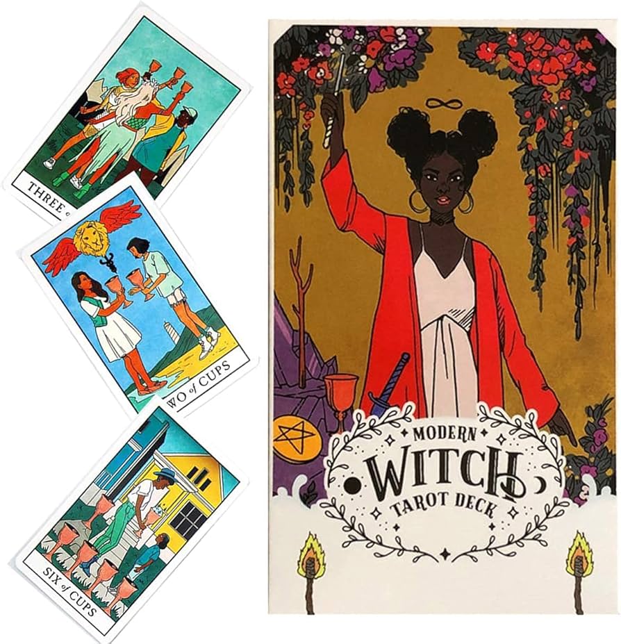 Amazon.co.jp: モダンな魔女のタロットデッキ、タロットカードの絶妙な