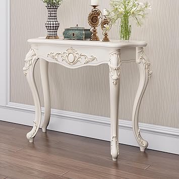 Vintage Entry Console Table - Victorian Style - Entryway Hallway Foyer Sofa Table with Legs - Decorative Furniture - Elegant Display Size 90x34x86cm