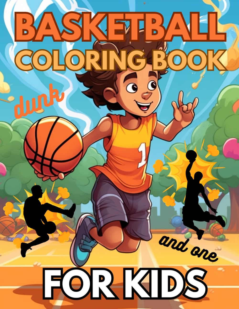 Basketball Fun: Coloring Book for Kids Aged 4-8