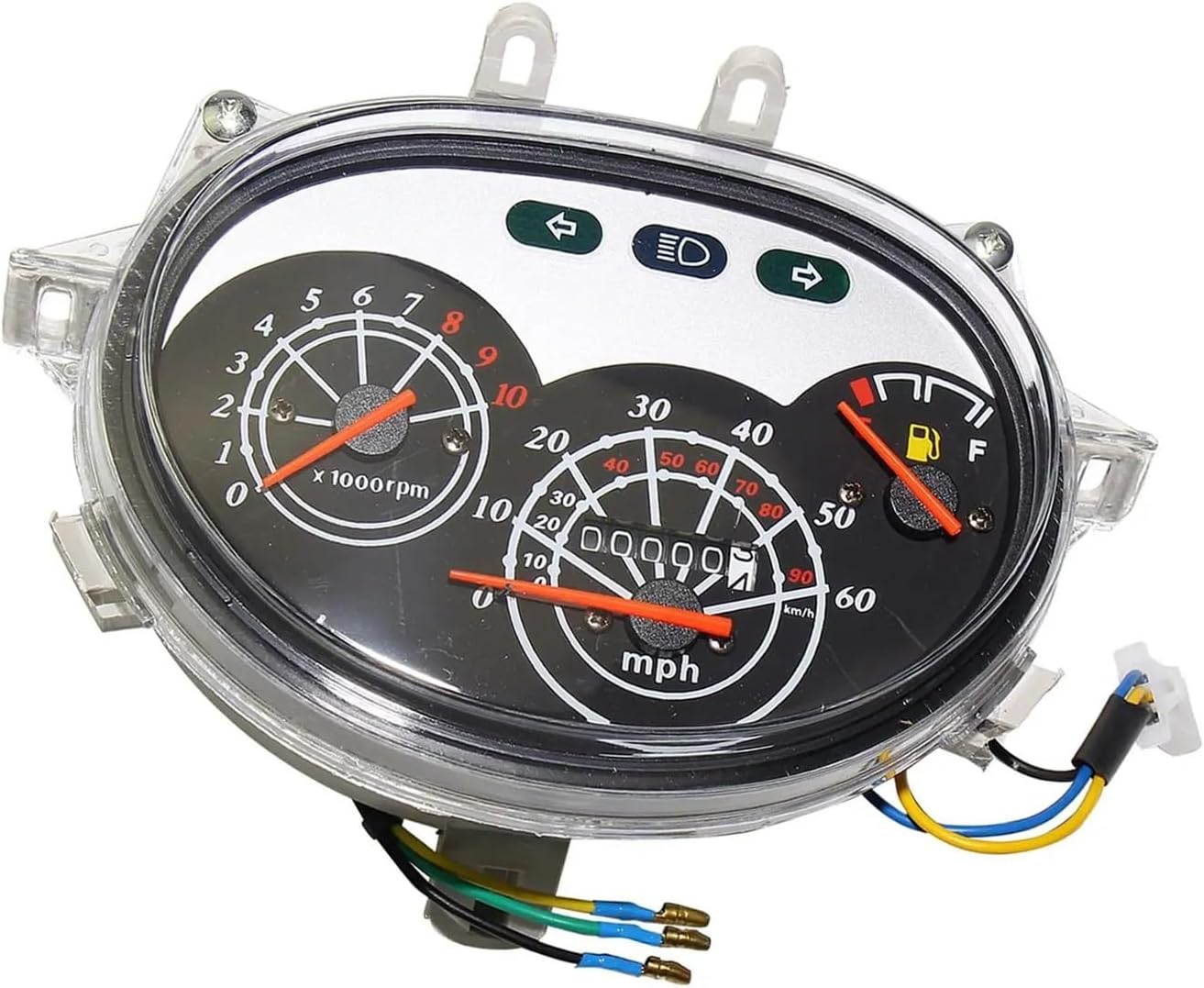 Motorcycle Speedometer Gauge Motorcycle Dashboard Ometer, Instrument, Odometer Meter, Universal Fuel Level Replacement Tachometer Tachometer Odometer Gauge
