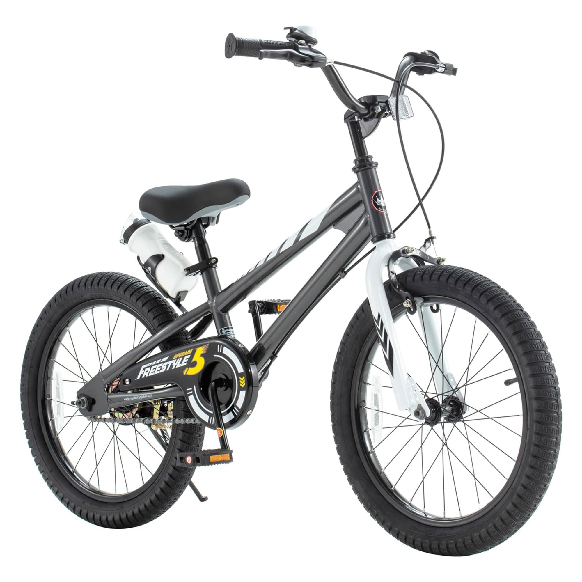 RoyalBaby 2 Hand Brakes BMX Freestyle Kids Bike for Boys and Girls, Unisex Bicycles for Ages 3 to 8, 12" 14" 16" with Training Wheels, 16" 18" with Kickstand, Blue or Red