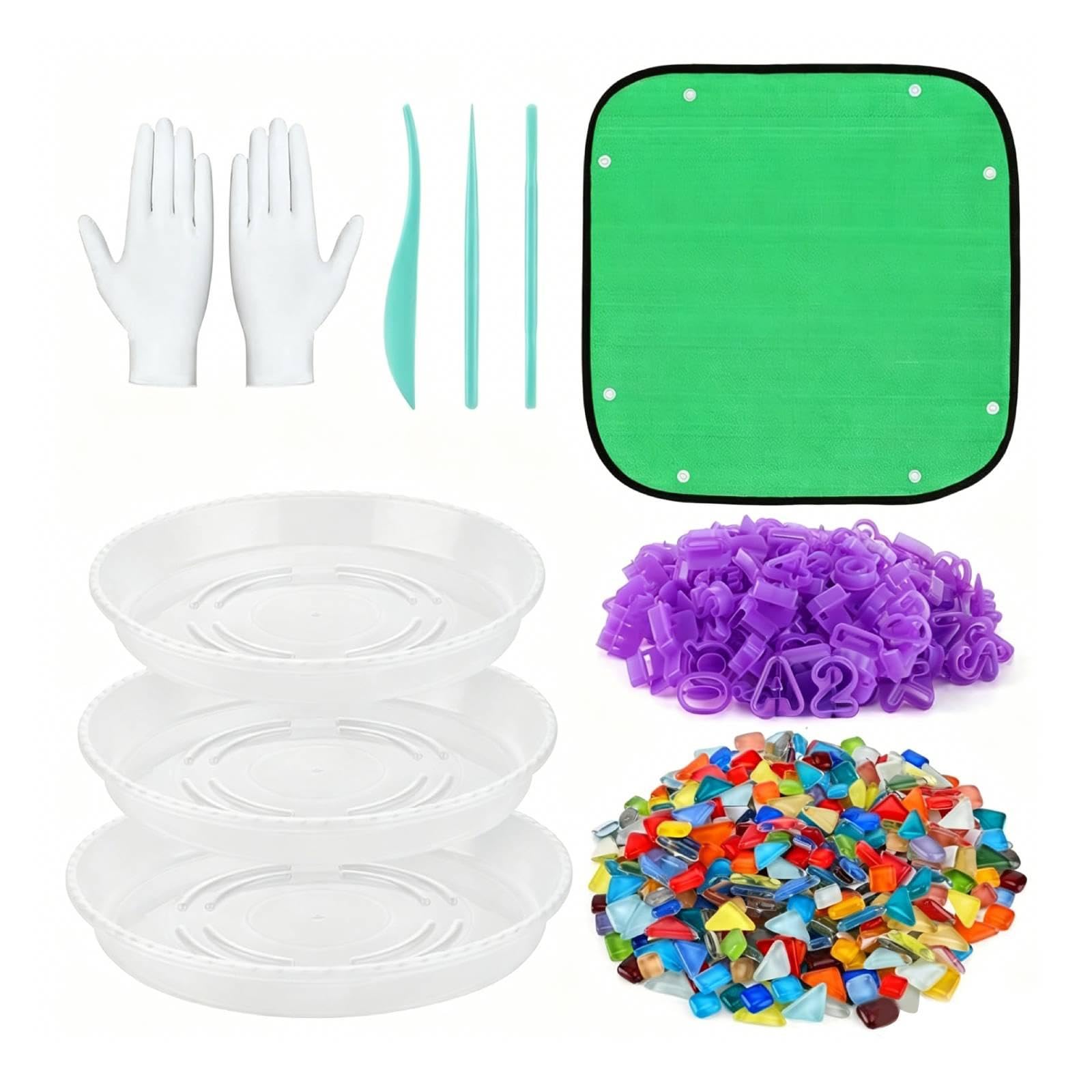 Harilla Kit di Attrezzi per la creazione di gradini Decorativi, timbri con Lettere in Cemento riutilizzabili per lavori Fai da Te, Rotonde in Cemento